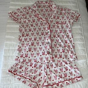 Pink bunny Roller Rabbit Pj set size: xs